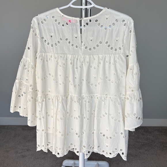 Simply Southern White Eyelet Women Top - Picture 6 of 7